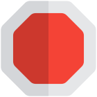 Road traffic sign for the stop sign layout icon