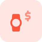 Send and receive money from smartwatch devices icon