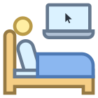 Im Bett arbeiten icon