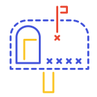 Boîte aux lettres avec lettre icon