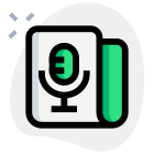 Audio news content isolated on a white background icon