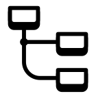 堆积的组织结构图突出显示第一个节点 icon