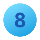 Circled 8 icon