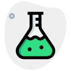 Erlenmeyer testing flask isolated on a white background icon