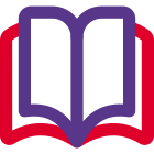 Open syllabus book for professional studies layout icon