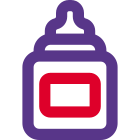 Bottle feeder for infants isolated on a white background icon