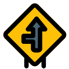 Intersect road from left towards front lane road signal icon