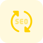 Seo program reload with arrow loops isolated on a white background icon