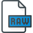 外部 RAW 图像和图像文件那些图标线性颜色那些图标 icon