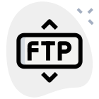 File transfer application with up and down arrow selection icon