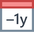 Minus 1 Year icon