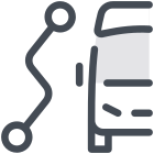 rota do ônibus urbano icon