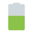 Halb aufgeladene Batterie icon