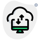 Backup cloud server data to the desktop computer for offline use icon