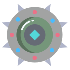 Spiked Round Shield icon