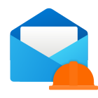 Courrier de construction ouvert icon