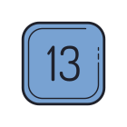 13 C icon
