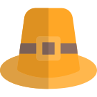 Pilgrim hat without leaf used as a decoration icon