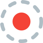 Round selection for circular diagram on design software icon