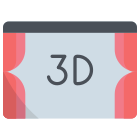 externo-3D-Movie-cinema-bearicons-flat-bearicons icon