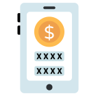 secure mobile banking icon