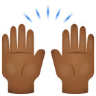 Hände heben-mittlerer-dunkler-Hautton icon
