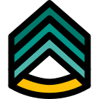 Lieutenant colonel triple stripe insignia on official uniform icon