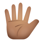 Hand With Fingers Splayed Medium Skin Tone icon