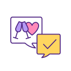 Arranging First Date On Dating App icon