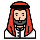 Muslim-arabic man-islam-man-arab-beard-avatar icon