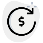 Money rotation and conversion of international currency icon