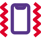 Smartphone vibrate forming the wave pattern layout icon