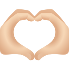 corazón-manos-tono-de-piel-claro-emoji icon