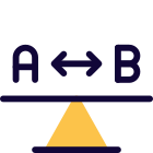 Mass distributed equally on A to B lever section icon