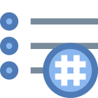 Liste d'hashtags icon