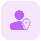 Location classic user profile isolated on a white background icon