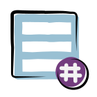 Flux d'activité avec hashtag icon