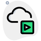 Online cloud connected video archive isolated on white background icon