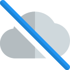 Cloud computing server offline isolated on a white backgound icon