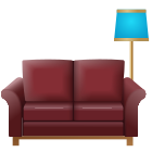 sofá y lámpara icon