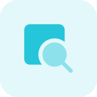 Find and lookup on internet with magnifying glass icon