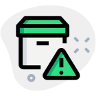 externe-lieferbox-mit-gefahrenwarnung-logotype-layout-lieferung-grün-tal-revivo icon