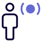 Broadcast work and controlling work purpose layout icon