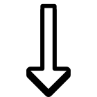 Flecha abajo larga icon