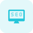 Seo enhancement of web content on desktop computer icon