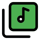 Music player on a multiple device with a collection list library icon