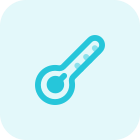 Basic thermometer with celsius and Fahrenheit scale icon