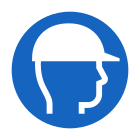 indossare il casco di sicurezza icon