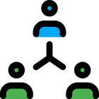 Connected team with same peer of department icon