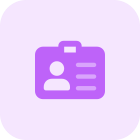 Employee identity card authentication with photo profile icon